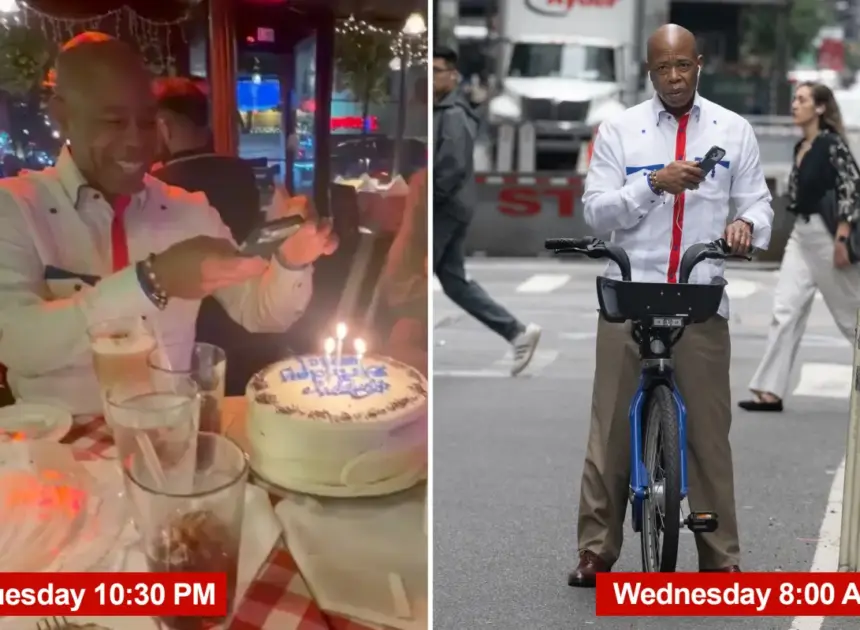 Epic photo captures just how hard ex-NYC Mayor Eric Adams partied for his 66th birthday