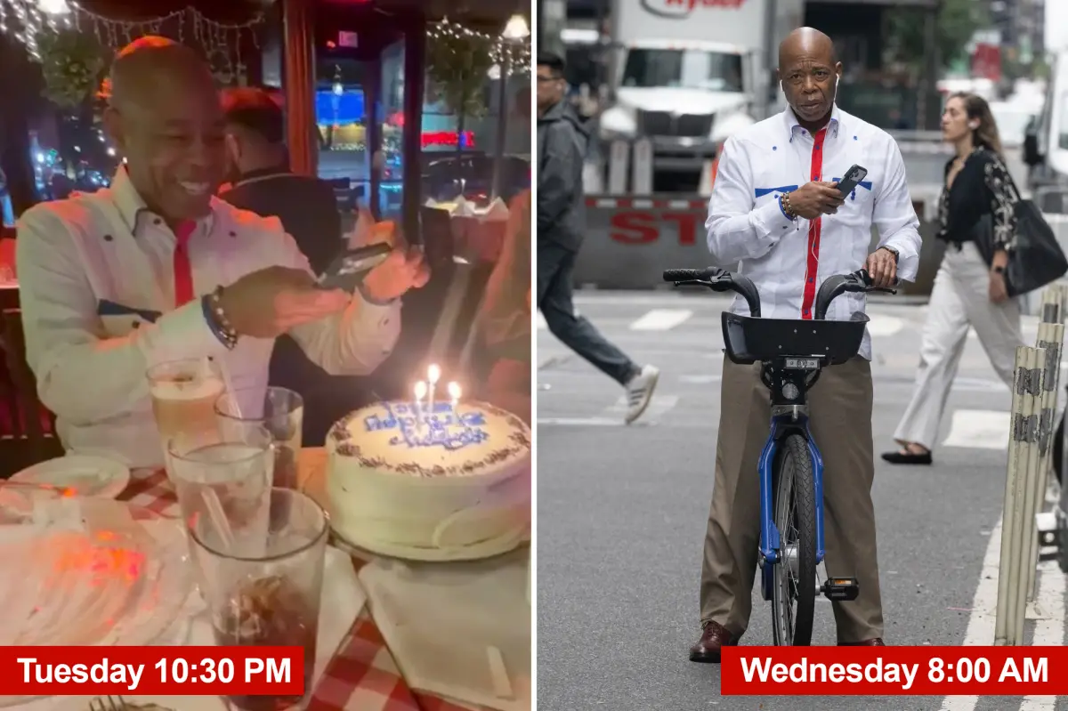 Epic photo captures just how hard ex-NYC Mayor Eric Adams partied for his 66th birthday