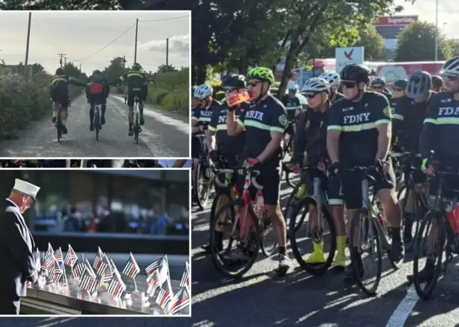 Hundreds ride 343 miles from Boston to Ground Zero to honor FDNY 9/11 heroes