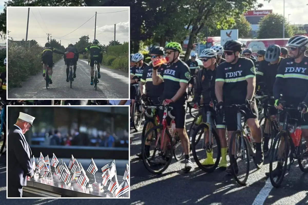 Hundreds ride 343 miles from Boston to Ground Zero to honor FDNY 9/11 heroes