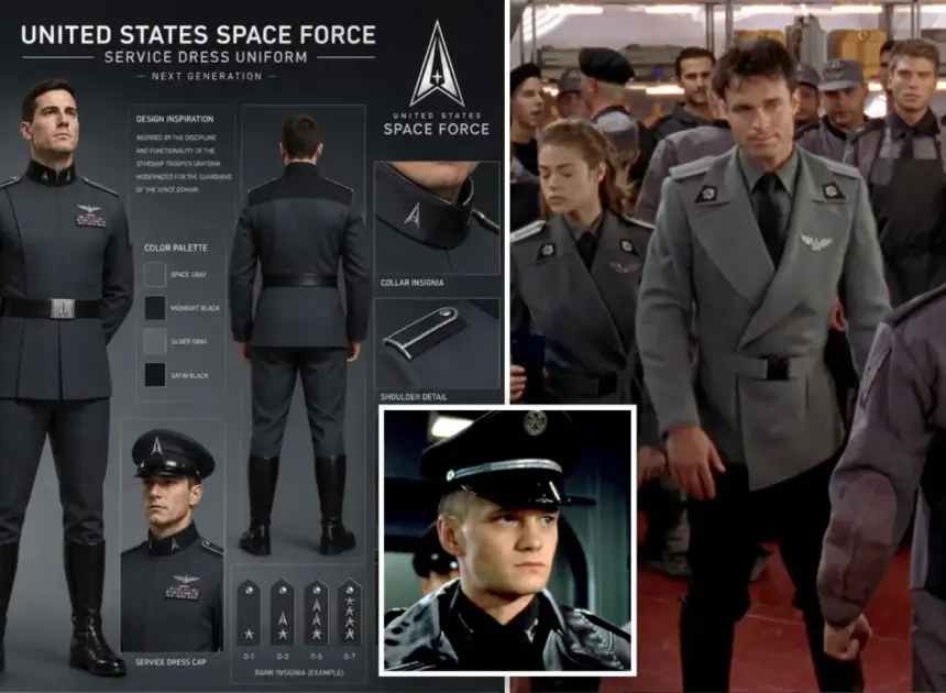 Trump reveals new Space Force uniforms inspired by ‘Starship Troopers’