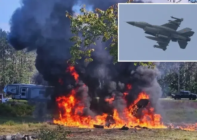 F-16 fighter jet crashes in Michigan — as wingman’s frantic call hints at cause: ‘Gonna have to get out’