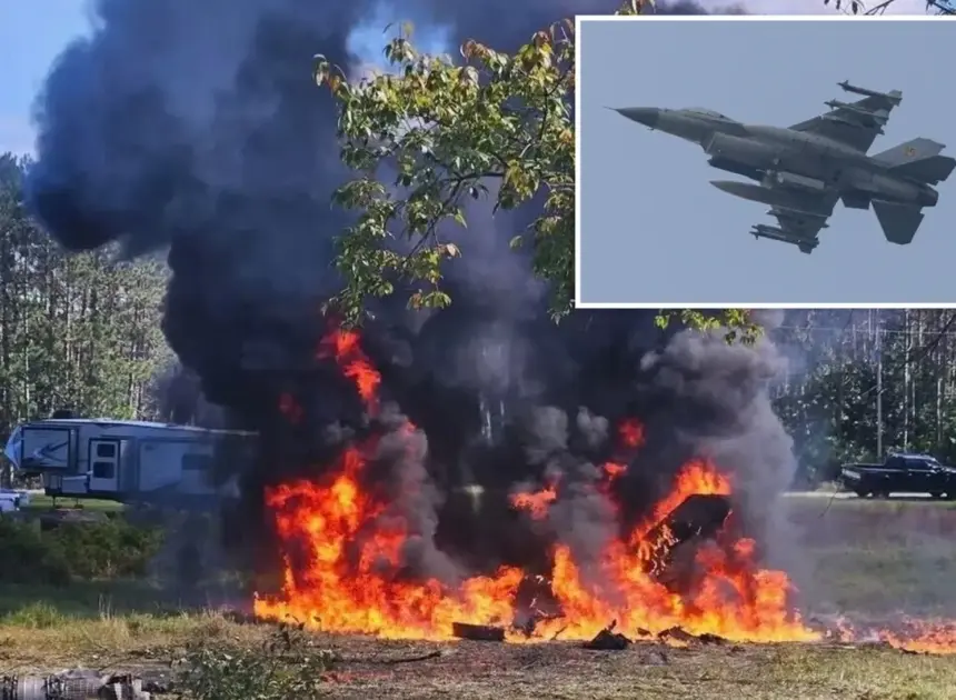 F-16 fighter jet crashes in Michigan — as wingman’s frantic call hints at cause: ‘Gonna have to get out’
