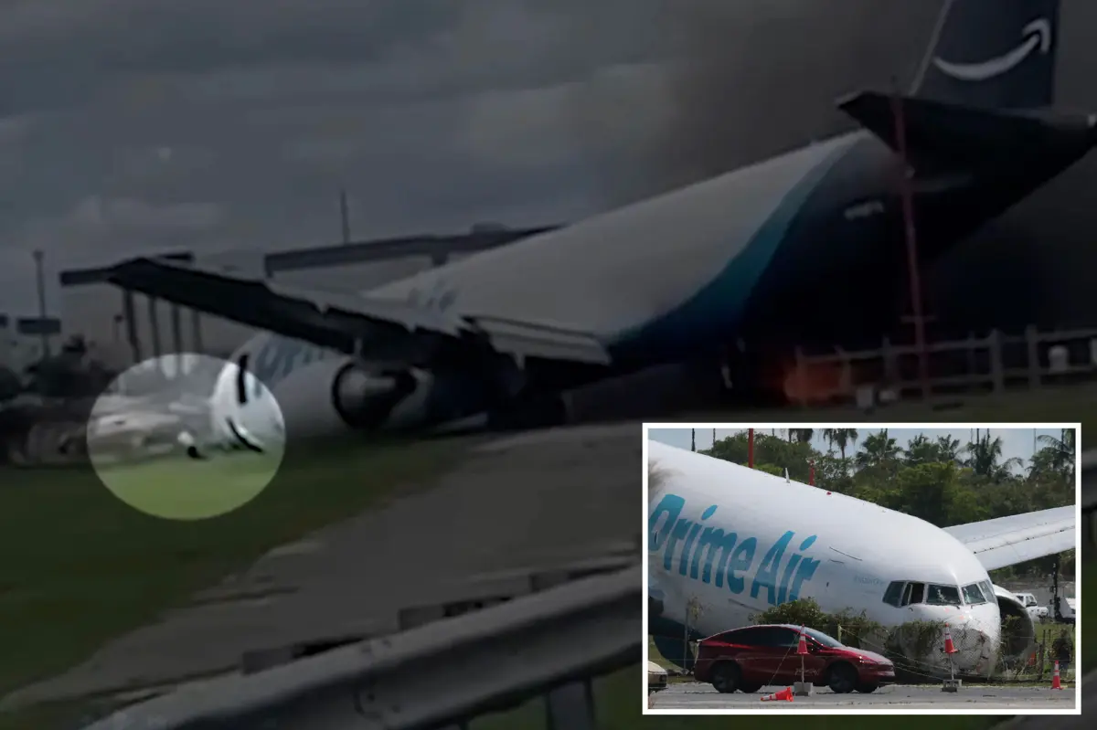 Amazon cargo jet pilot miraculously escapes fiery crash that left 5 dead at Miami airport