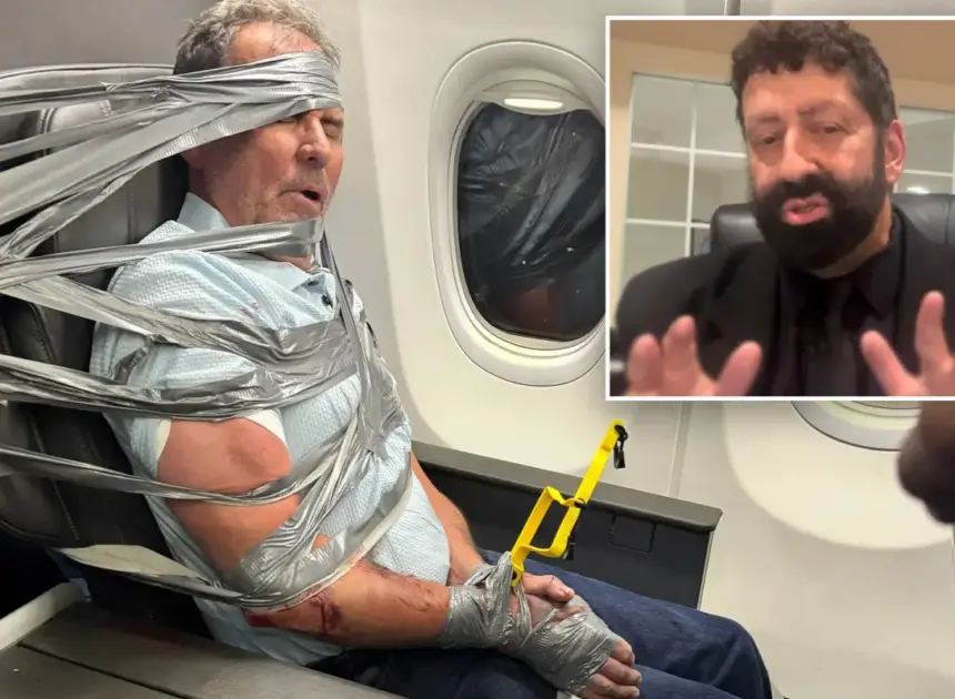 Seatmate of crazed duct-taped plane passenger reveals what sparked wild mid-flight meltdown