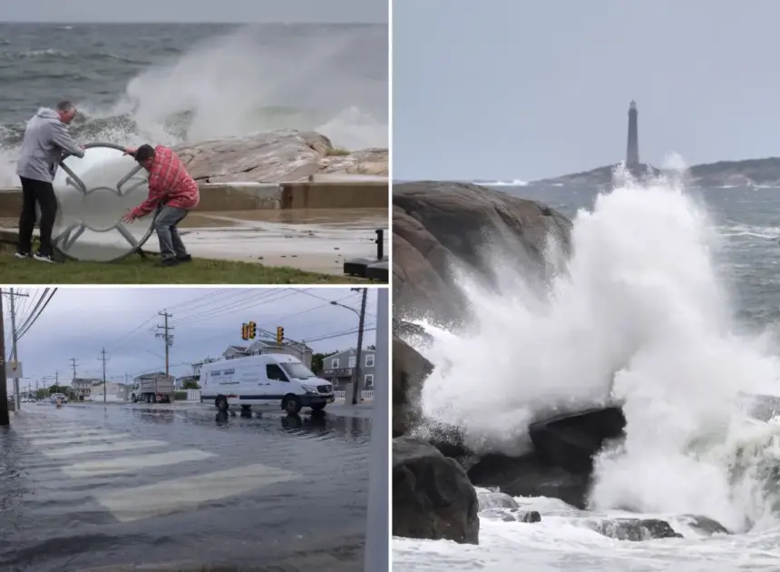 Thousands without power, roads flood in New Jersey as first major signs of nor’easter take shape