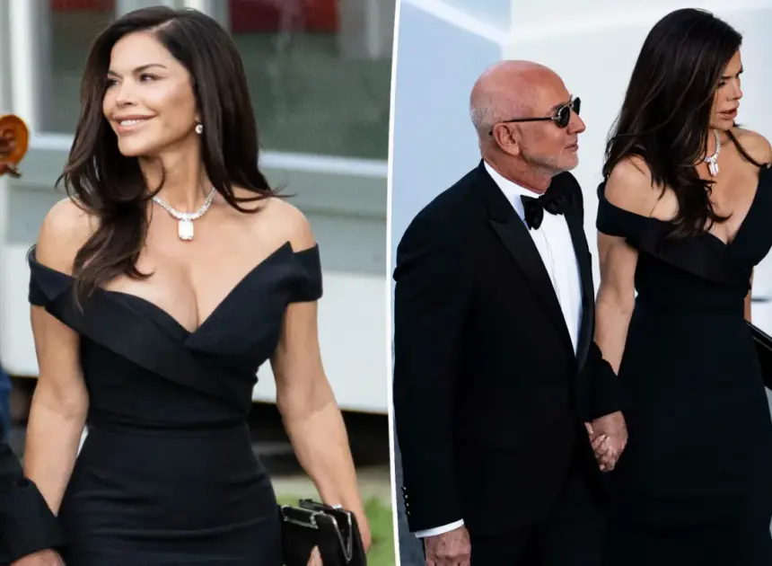 Lauren Sánchez Bezos ruffles feathers with ‘inappropriate’ plunging dress at state dinner