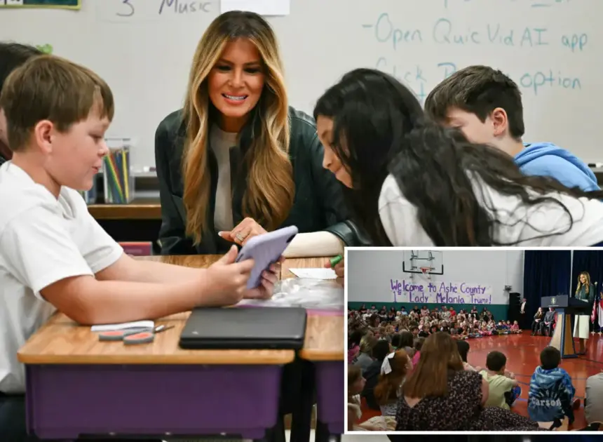 Melania Trump tells elementary school kids not to fear AI — while unveiling Nvidia investment