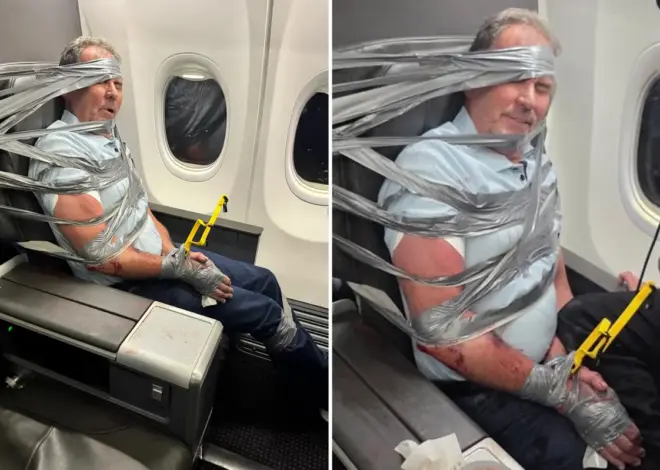 Duct-taped airline passenger reveals what he drank before alleged racist outburst