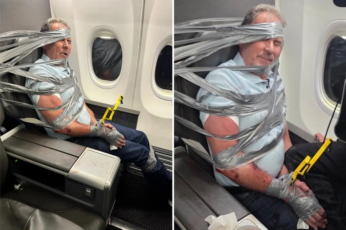 Duct-taped airline passenger reveals what he drank before alleged racist outburst