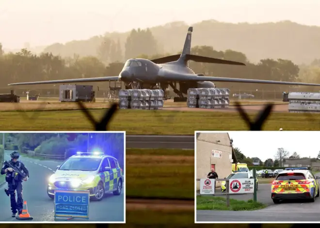 UK police evacuate homes near air base used by US  — detain men on suspected explosives offenses