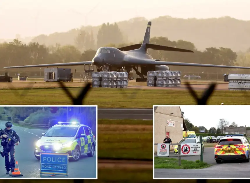 UK police evacuate homes near air base used by US  — detain men on suspected explosives offenses