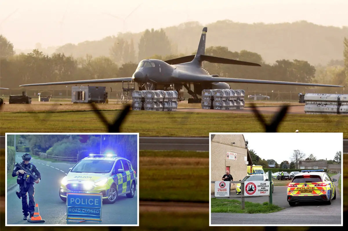 UK police evacuate homes near air base used by US  — detain men on suspected explosives offenses