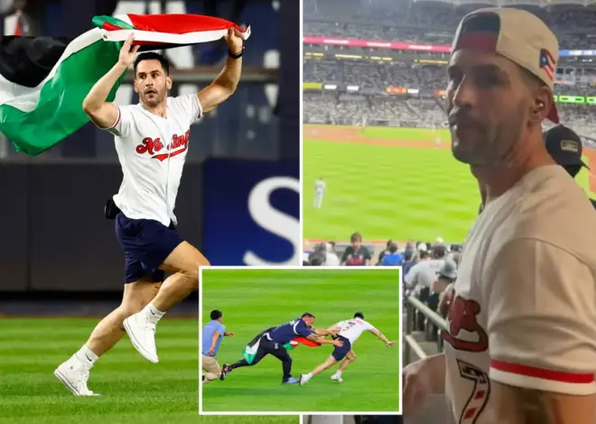 Palestinian flag-waving loon identified after charging onto field at Yankee Stadium on 9/11 anniversary