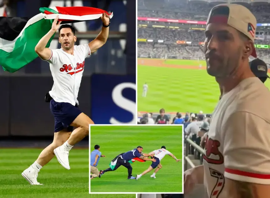 Palestinian flag-waving loon identified after charging onto field at Yankee Stadium on 9/11 anniversary