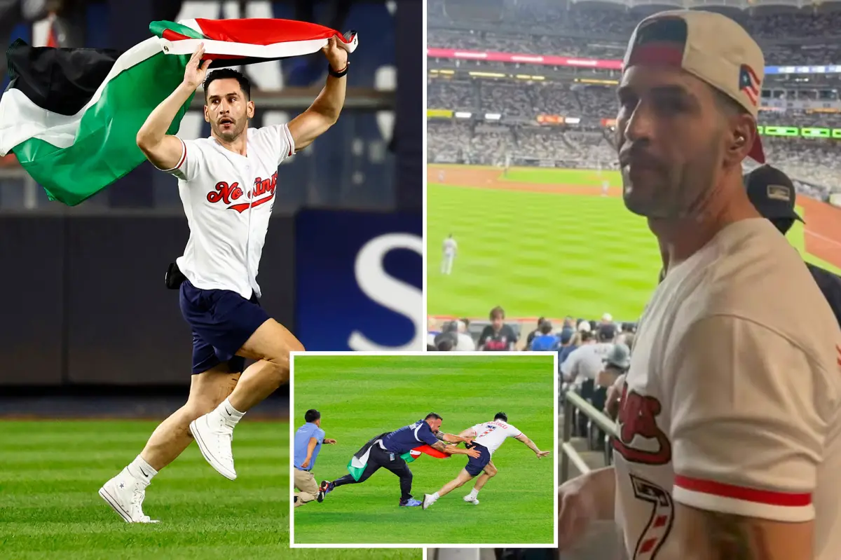 Palestinian flag-waving loon identified after charging onto field at Yankee Stadium on 9/11 anniversary