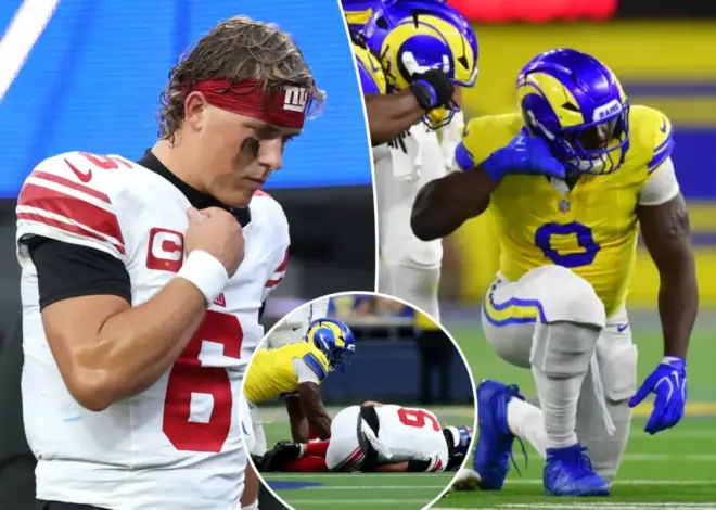 Rams star trolls Giants with savage meme after injuring Jaxson Dart