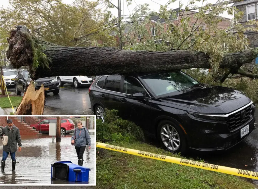 Round 2 of NYC’s nor’easter hits after tree falls on two young kids and leaves surreal scenes: ‘Worst it’s been since Sandy’