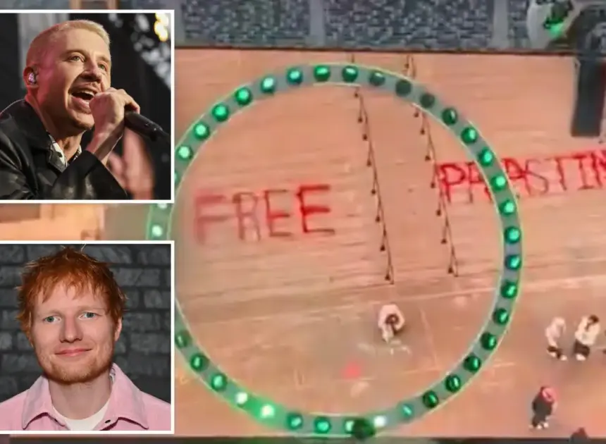 Woke rapper Macklemore sparks fury over anti-Israel rant at Ed Sheeran’s MetLife show