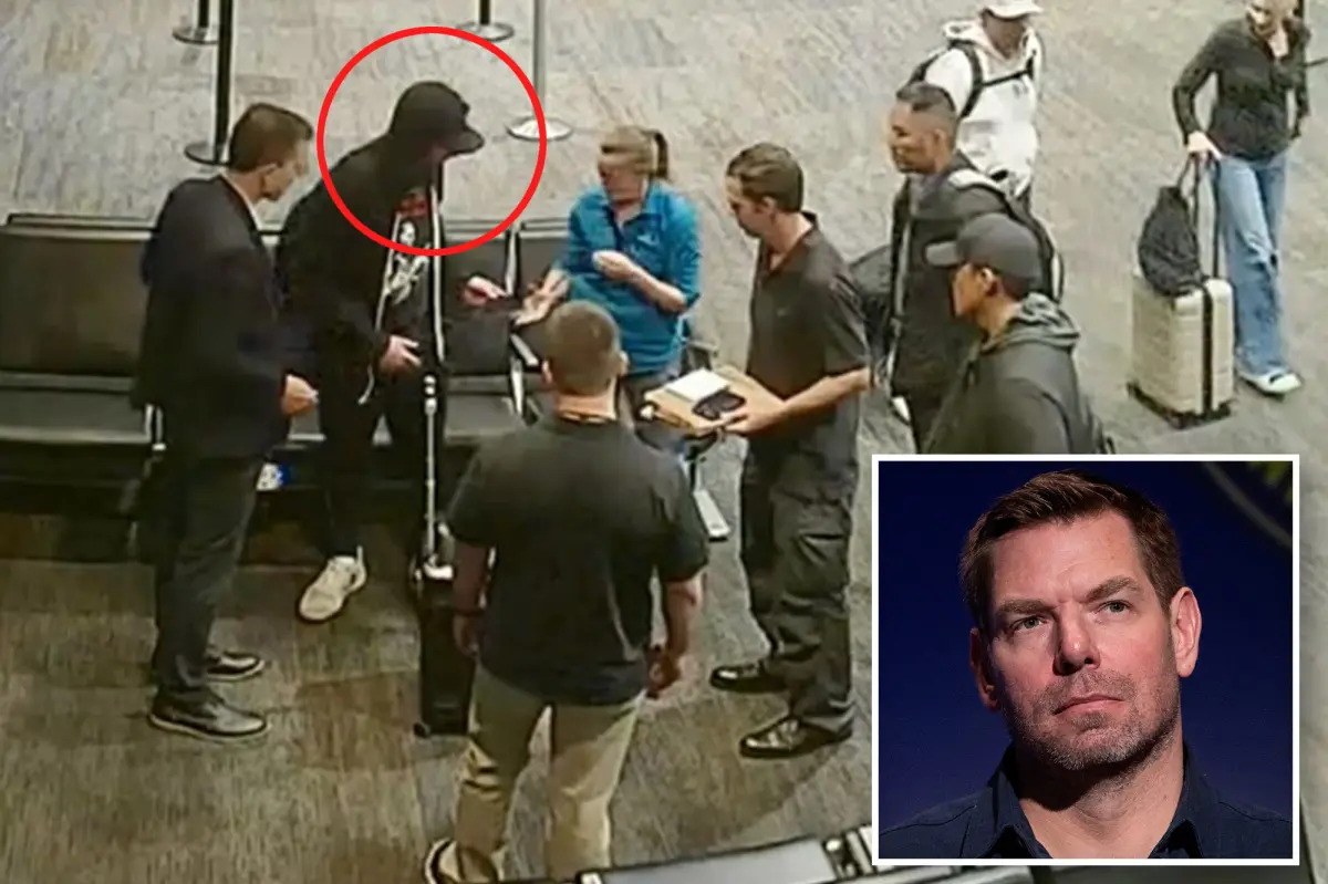 Exclusive | Moment disgraced Eric Swalwell is surrounded by FBI agents at San Francisco airport