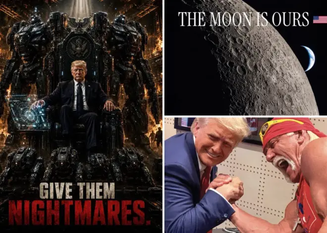 Trump floods social media with AI images annexing two countries, renaming a state and claiming ownership of the moon