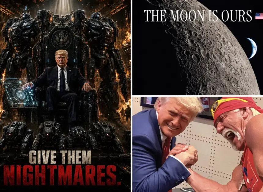 Trump floods social media with AI images annexing two countries, renaming a state and claiming ownership of the moon