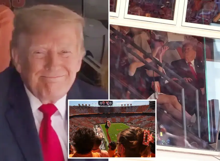 Trump met with roaring cheers at University of Tennessee-Texas Longhorns college football game
