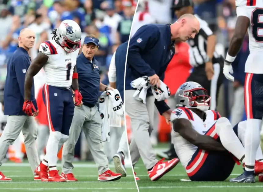 A.J. Brown exits first game with Patriots in injury nightmare