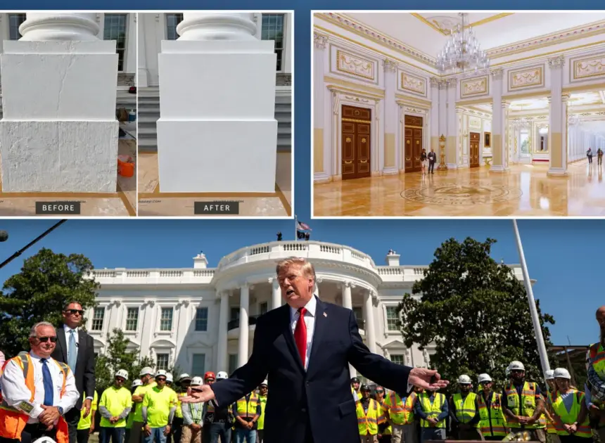 Trump blasts ex-presidents for not taking care of ‘dump’ White House, celebrates renovations