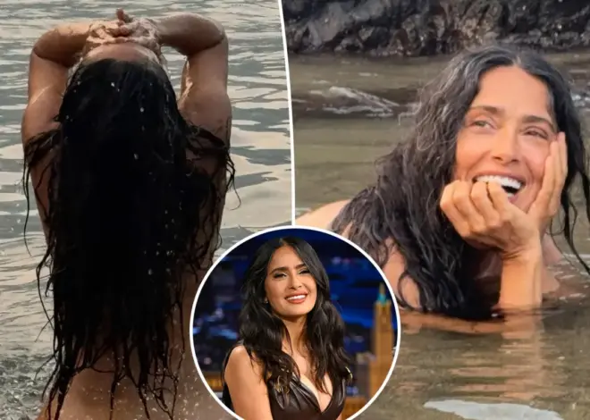 Salma Hayek ditches her clothes for a swim as she celebrates turning 60: ‘Grateful’
