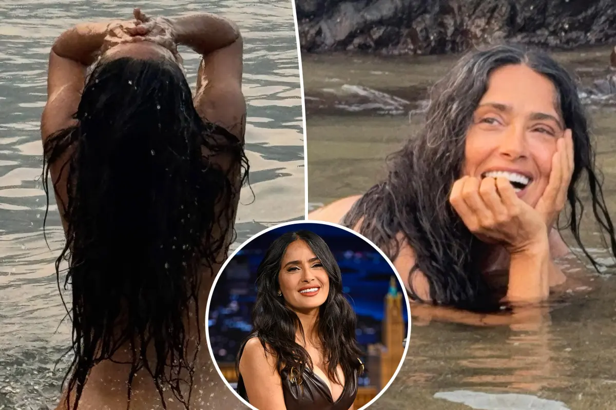 Salma Hayek ditches her clothes for a swim as she celebrates turning 60: ‘Grateful’