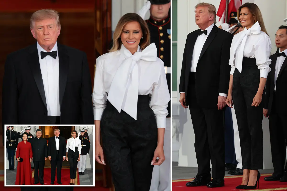 Melania Trump’s sleek and stunning Xi state dinner outfit is stylish tribute to Chinese culture