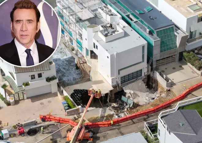 Nicolas Cage’s $10.5M Malibu mansion remains on edge of collapse week after massive sinkhole opened up