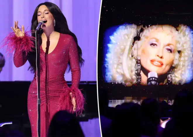 Kacey Musgraves pays tribute to Dolly Parton at VMAs 2026 with pink sequins, feathers and huge hair