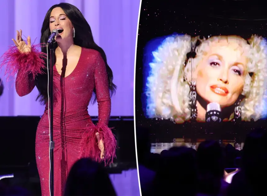 Kacey Musgraves pays tribute to Dolly Parton at VMAs 2026 with pink sequins, feathers and huge hair