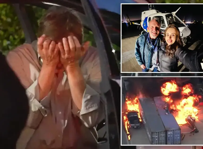 Heartbreaking moment seasoned NBC anchor bursts into tears on scene of fatal LA helicopter crash