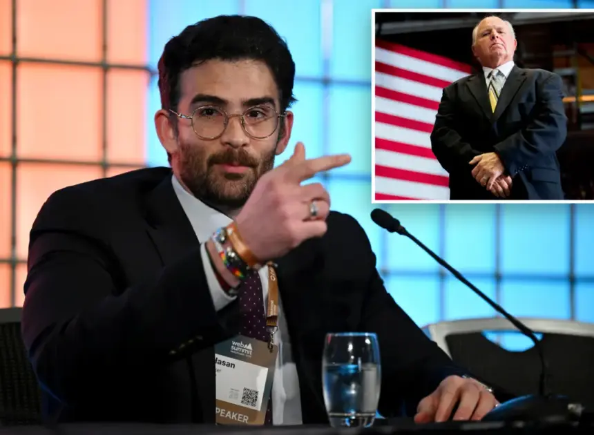 Delusional Hasan Piker compares himself to Rush Limbaugh — as he blames ‘hysterical’ Jews for legitimizing antisemitism