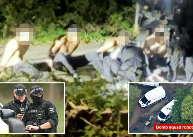 Terror suspects stripped down after ‘planning van bombings’ at UK base used by US Air Force