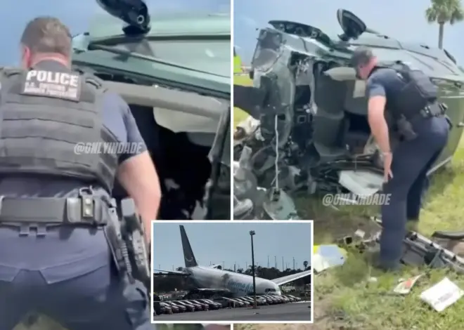 Dramatic footage shows moment stunned cops find survivor in mangled car after Amazon plane crash: ‘We’ve got one breathing!’