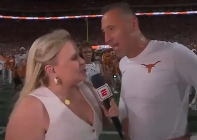 Texas’ Steve Sarkisian abruptly ends ESPN postgame interview: ‘Texas fight’