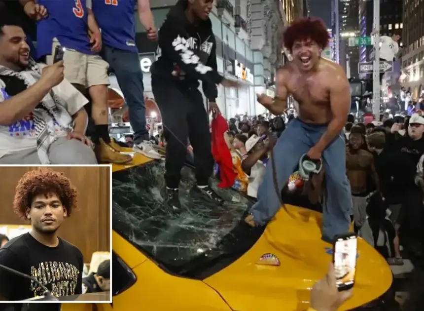 Florida man Saul Vargas justifies smashing NYC taxi during Knicks celebration because ‘it was my birthday’