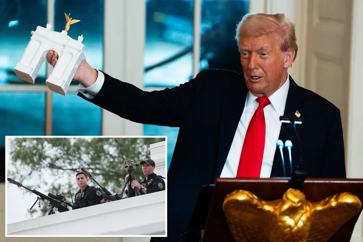 Trump says his Triumphal Arch in Washington will be used as ‘top grade’ weapons base with drones and snipers