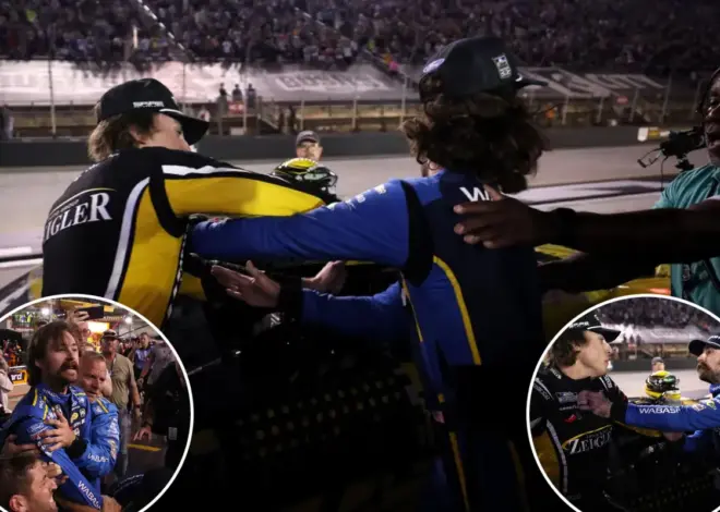 NASCAR stars Carson Hocevar, Ryan Blaney brawl on pit road after Bristol night race
