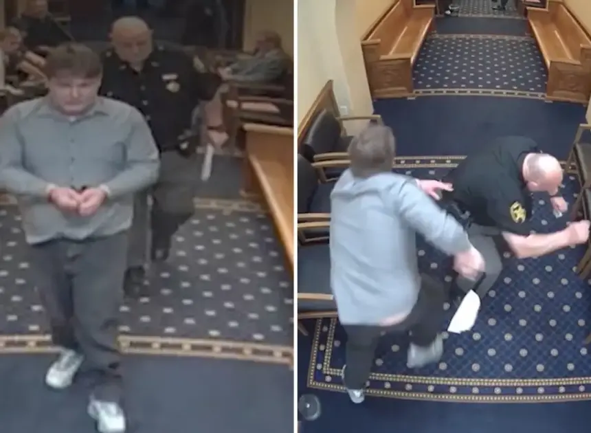 Ohio felon punches bailiff, attacks deputies as he tries to escape court after being sentenced to prison