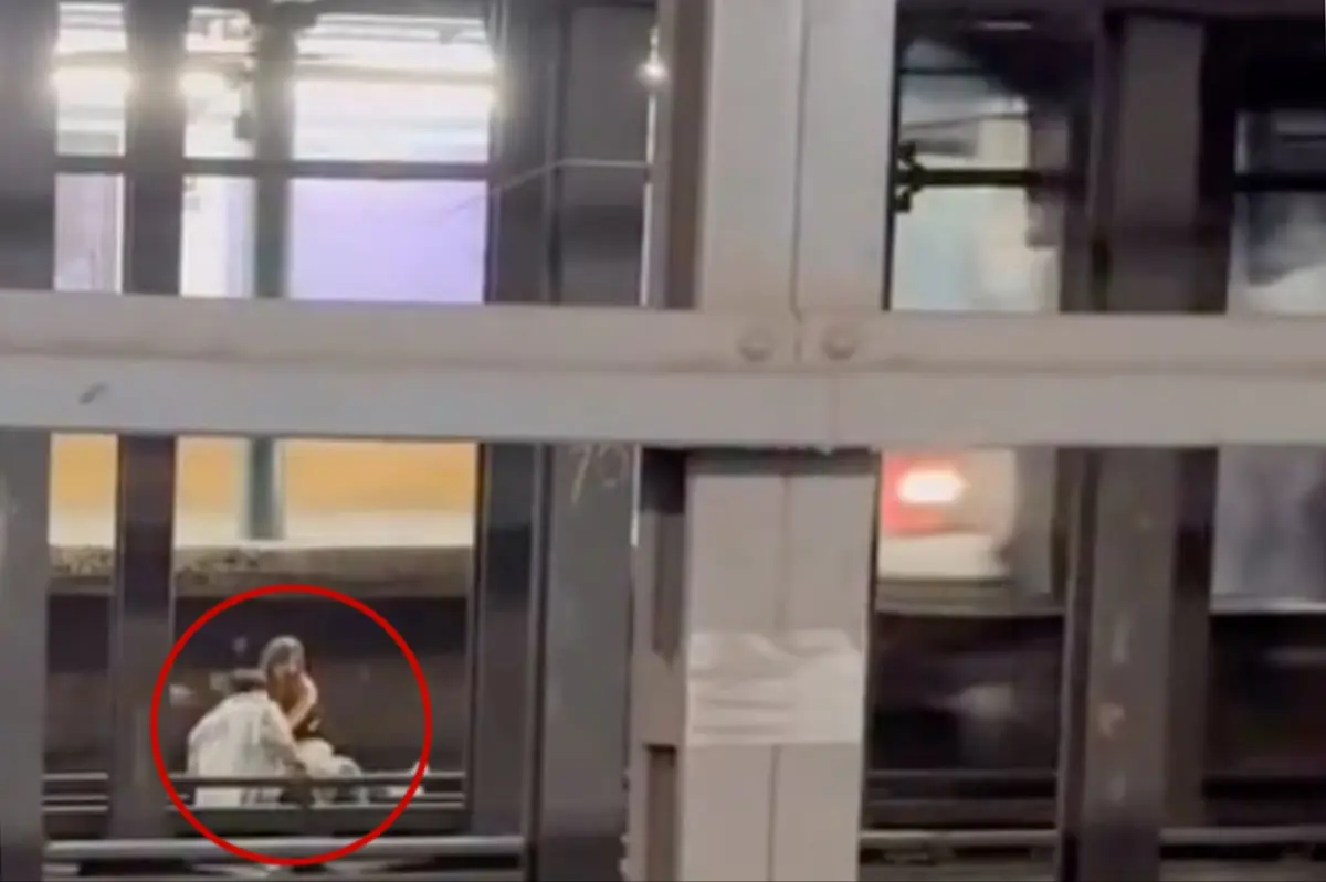 Young man and woman caught on video sitting on NYC subway tracks before being fatally struck 
