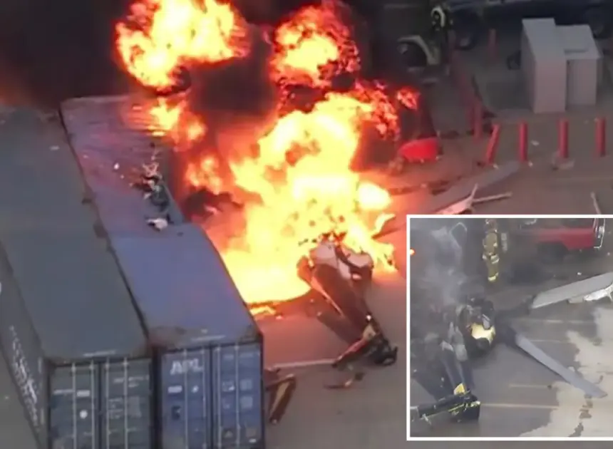 NBC helicopter crashes in fireball, killing 3 in Chatsworth as news anchor says ‘we have lost contact with our people’