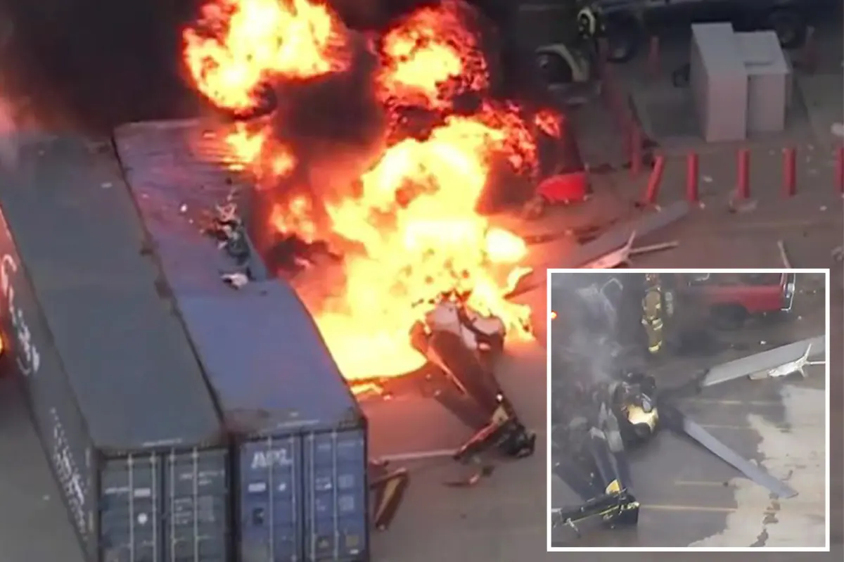 NBC helicopter crashes in fireball, killing 3 in Chatsworth as news anchor says ‘we have lost contact with our people’