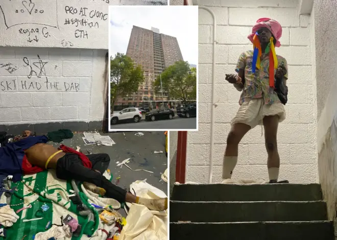 Exclusive | NYC tenants beg for help as splashy squatter and band of naked vagrants terrorize housing project