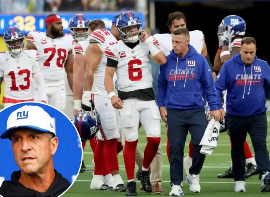 John Harbaugh says ‘all options are open’ as Jaxson Dart leaves Giants QB void