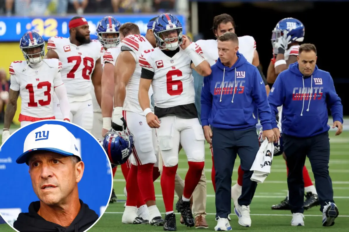 John Harbaugh says ‘all options are open’ as Jaxson Dart leaves Giants QB void